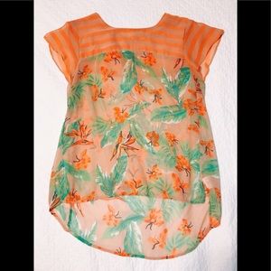 Collective Concepts Short Sleeve Floral Blouse